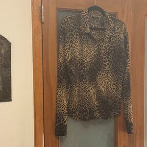 Vintage Animal Print Button-Up (DKNY Jeans)